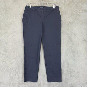 Express Columnist Pants Womens 8R Navy Blue Pinstripe Slim Tapered Dress Work